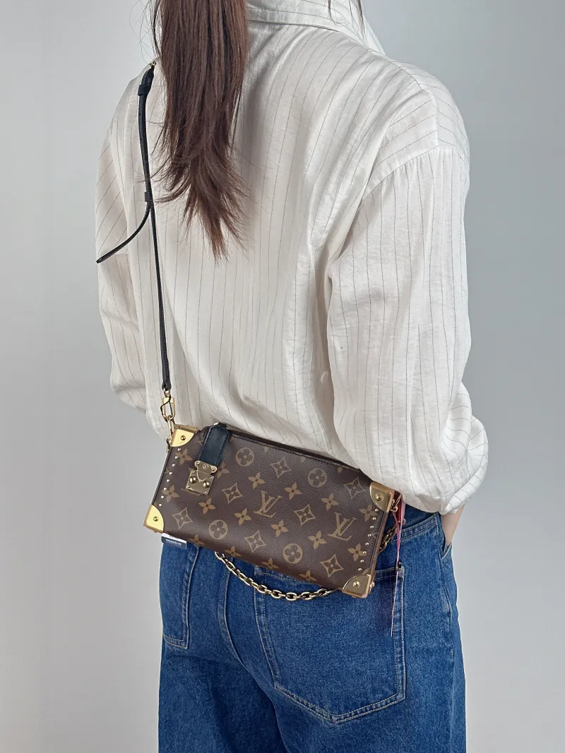 Louis Vuitton Crossbody Bag Slim Trunk Box Monogram PVC Medium 23 × 4 × 12 cm — on-model view 2 of 2