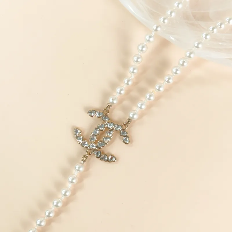 Chanel Necklace c Logo Necklace White Pearl One Size 42cm — cover view 7 of 7