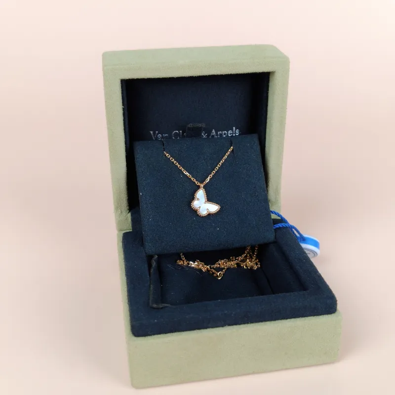 Van Cleef & Arpels Necklace Fauna Collection Butterflies Collection Pearl · White Mother-of-Pearl18KY ellow Gold Sweet Mini40cm — cover view 9 of 10