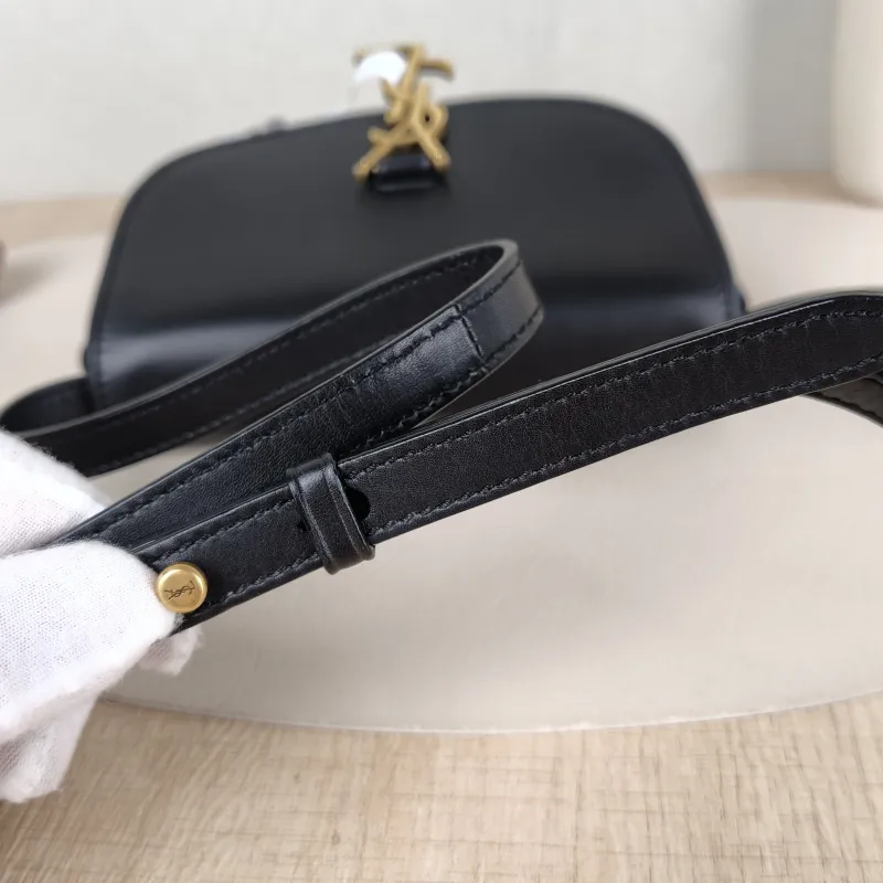 SAINT LAURENT Shoulder Bag Kaia Black Calfskin 16 × 5.5 × 15.5 cm — detail view 1 of 10