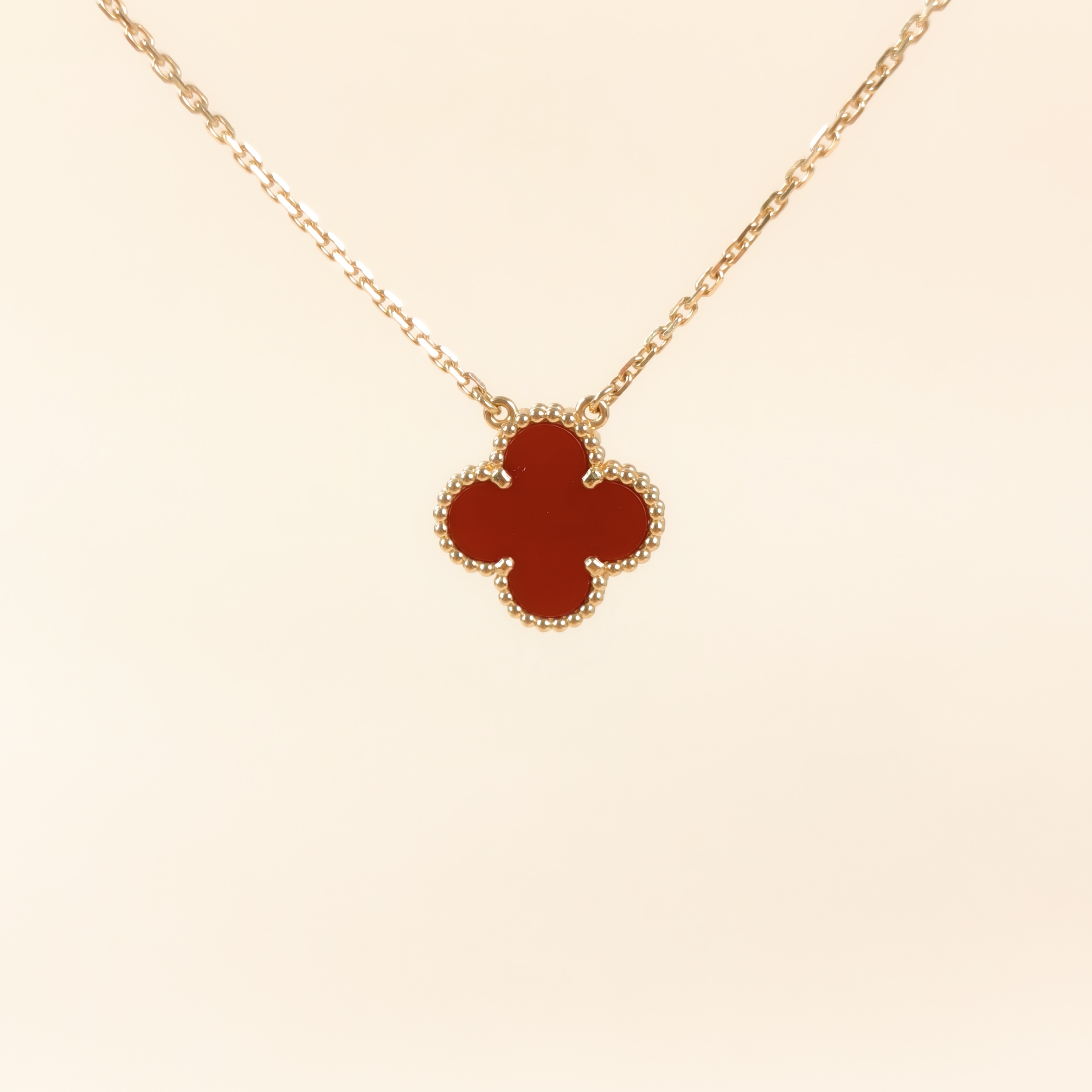 Van Cleef & Arpels Necklace Alhambra Alhambra Collection Necklace 18KY ellow Gold Vintage Small41cm