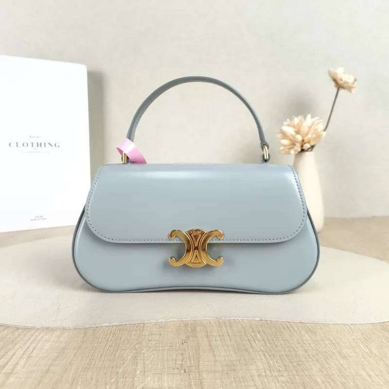 CELINE Crossbody Bag teen lola Crossbody Bag Blue Calfskin One Size 20 × 5 × 11.5 cm