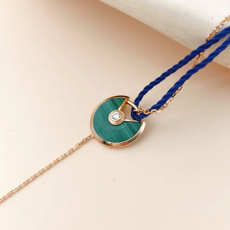 CARTIER Bracelet Amulette de Bracelet Malachite Diamond18KR ose Gold One Size 18cm — cover view 5 of 10