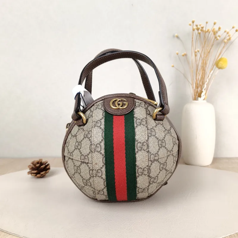 GUCCI Top Handle Bag Ophidia Top Handle Bag Monogram PVC Mini 16 × 16 × 16 cm