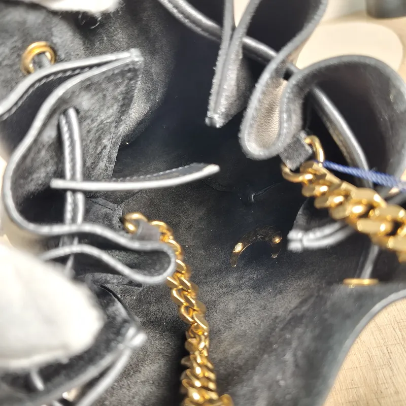 SAINT LAURENT Shoulder Bag Bucket Bag Black Calfskin One Size9 × 8 × 15 cm — detail view 10 of 10