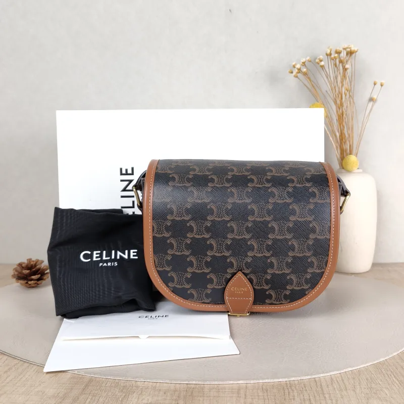 CELINE Crossbody Bag FOLCO Monogram PVC Medium 18.5 × 8 × 17 cm — cover view 5 of 6
