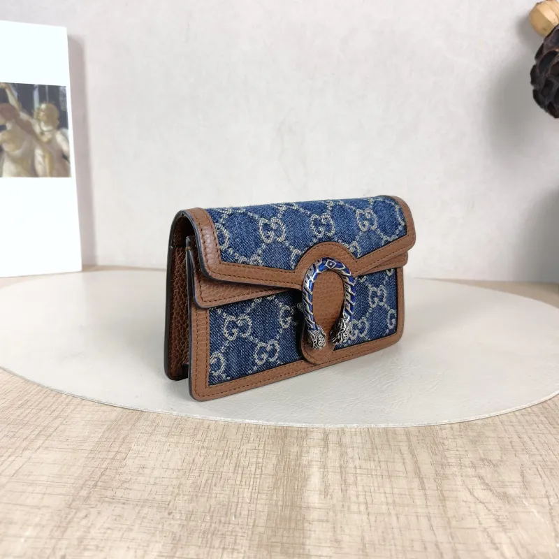GUCCI Crossbody Bag Dionysus Blue Mini 16.5 × 4.5 × 10 cm — cover view 2 of 5