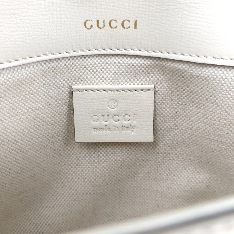 GUCCI Crossbody Bag Horsebit 1955 Horsebit Small White Monogram PVC Small 20.5 × 5 × 14.5 cm — detail view 13 of 13