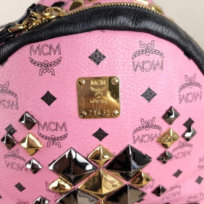 MCM Backpack Backpack Pink PVC Large 33 × 15 × 40 cm — detail view 6 of 13