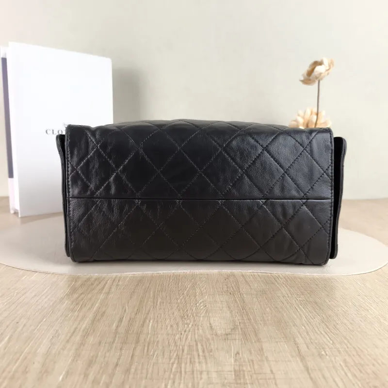 Chanel Shoulder Bag 25Bag Black Waxed Leather Calfskin Small 26 × 14 × 30 cm — cover view 3 of 5
