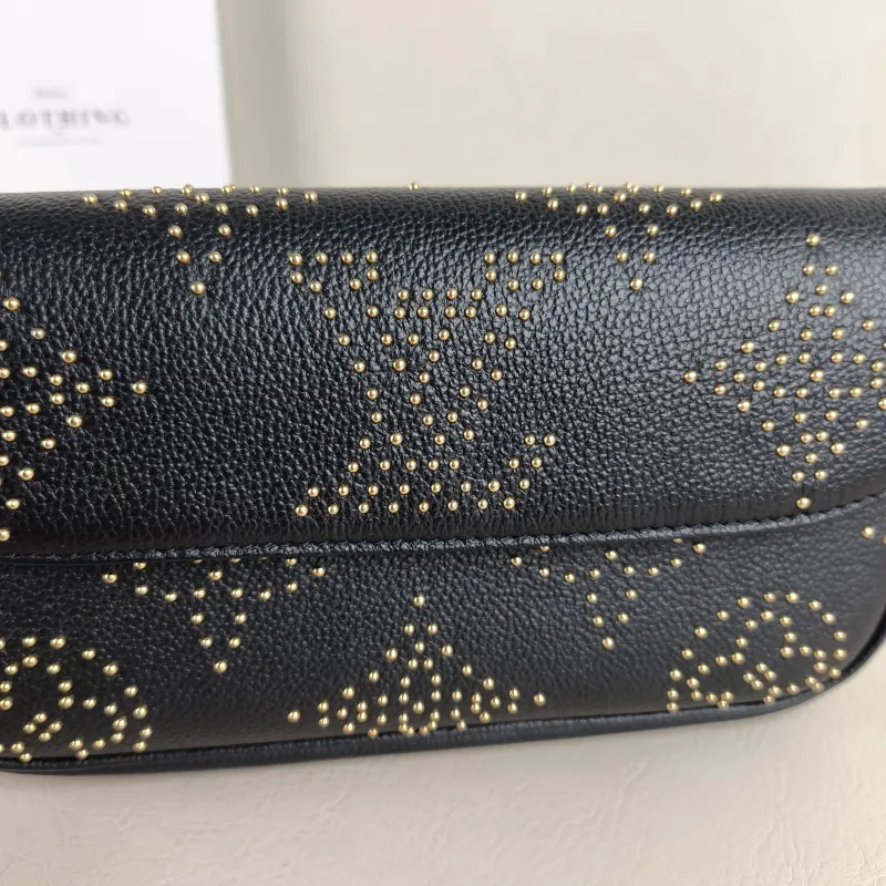 Louis Vuitton Crossbody Bag IVY Black Monogram Empreinte Embossed Calfskin Small 23.5 × 4.3 × 12 cm — detail view 9 of 11