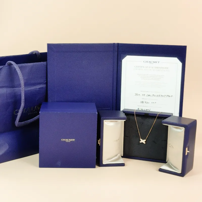CHAUMET Necklace Jeux de Liens · Collection · Necklace White Mother-of-Pearl Diamond18KR ose Gold One Size 39mm — cover view 5 of 11