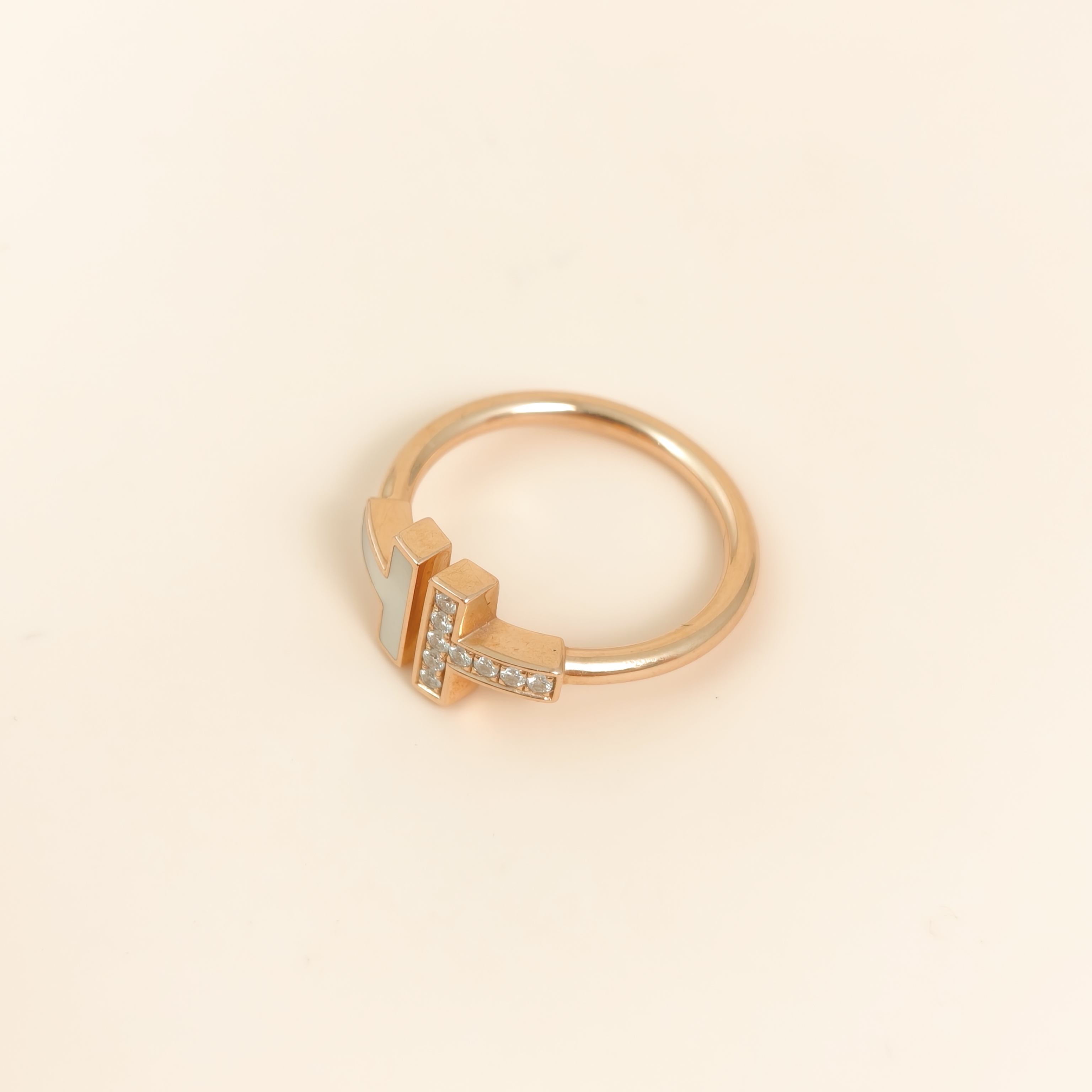Tiffany&Co. Ring TC ollection Rose Gold Pearl Diamond18KR ose Gold54 EU — cover view 4 of 8