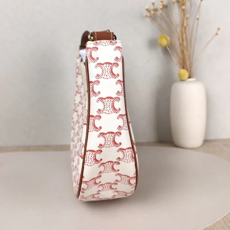 CELINE Shoulder Bag AVA White Red PVC Medium 23 × 6 × 13.5 cm — detail view 9 of 9