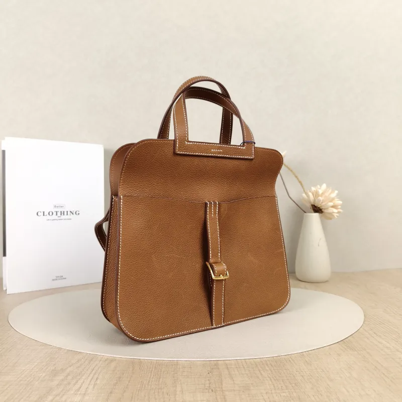 Hermès Shoulder Bag Halzan 25 Brown Saddle Leather Small25 × 8 × 17 cm — cover view 5 of 9
