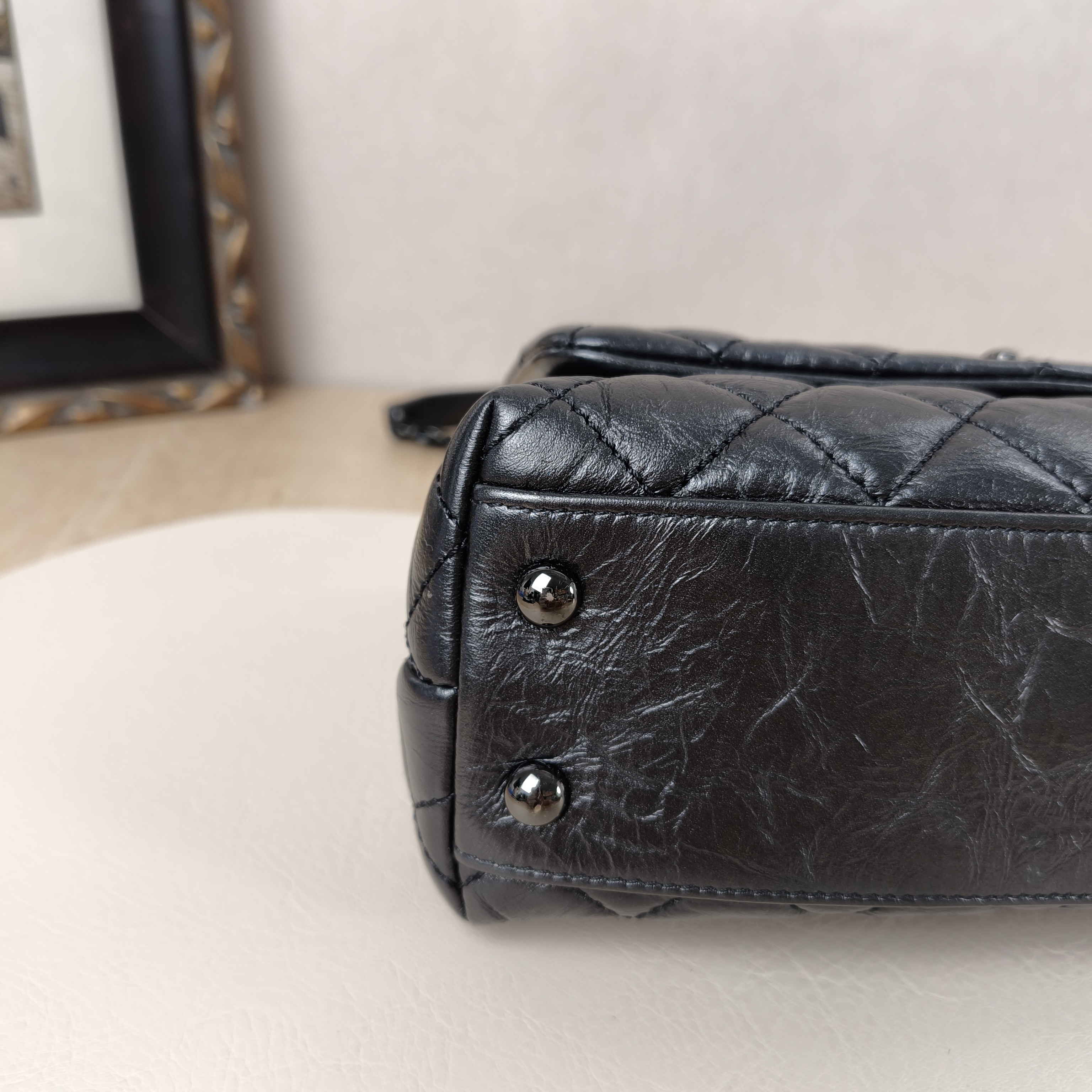 Chanel Top Handle Bag Coco Handle Grey Calfskin Small24 × 10 × 14 cm — cover view 9 of 10