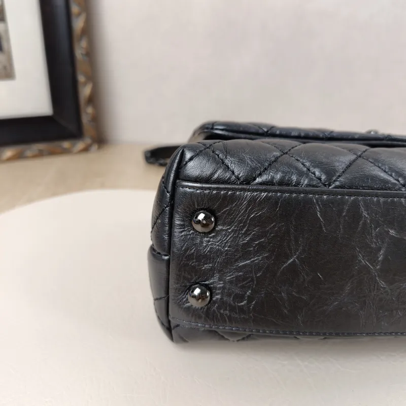 Chanel Top Handle Bag Coco Handle​ Grey Calfskin Small24 × 10 × 14 cm — cover view 9 of 10