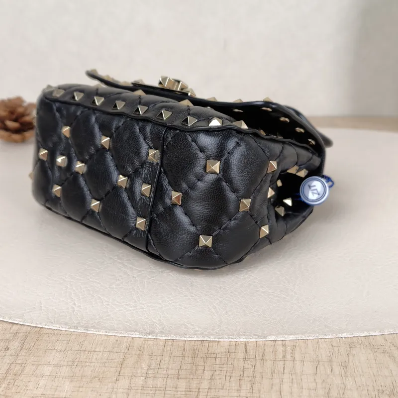 Valentino Shoulder Bag Rockstud Spike Shoulder Bag Black Lambskinmini14 × 6 × 10 cm — detail view 5 of 15