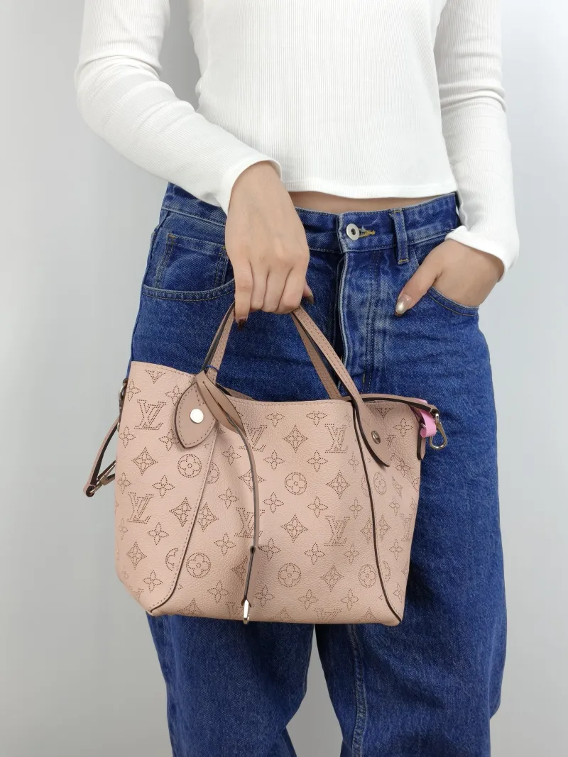 Louis Vuitton Shoulder Bag Hina Pink Calfskin Small 23 × 13 × 21 cm — on-model view 2 of 2