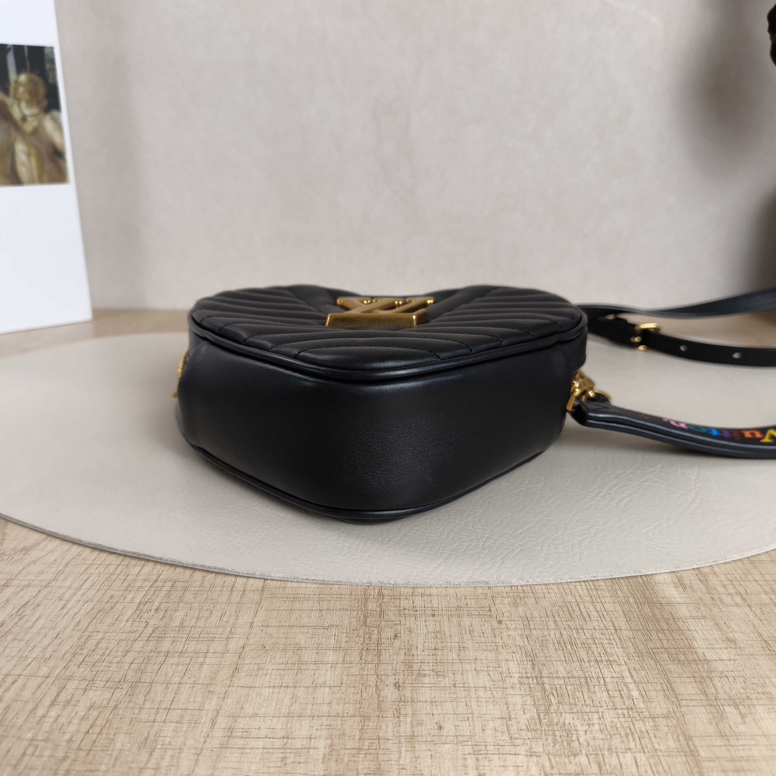 Louis Vuitton Crossbody Bag New Wave Heart Crossbody Bag Black Calfskin One Size18 × 5 × 15 cm — cover view 2 of 8