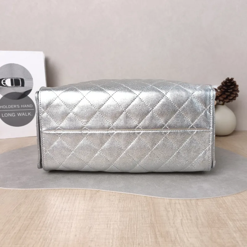 Chanel Shoulder Bag 25Bag Silver Grained Calfskin Small 26 × 14 × 30 cm — cover view 6 of 6