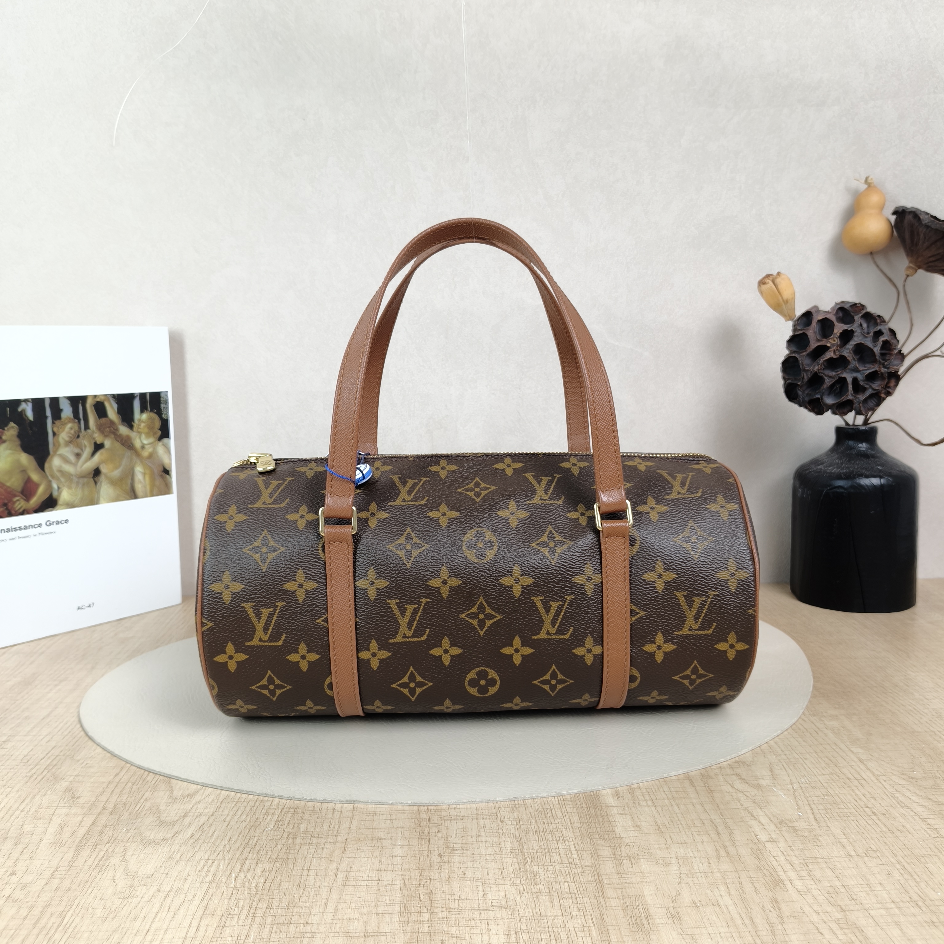 Louis Vuitton Top Handle Bag Papillon Vintage Monogram- PVC Large30 × 15 × 15 cm