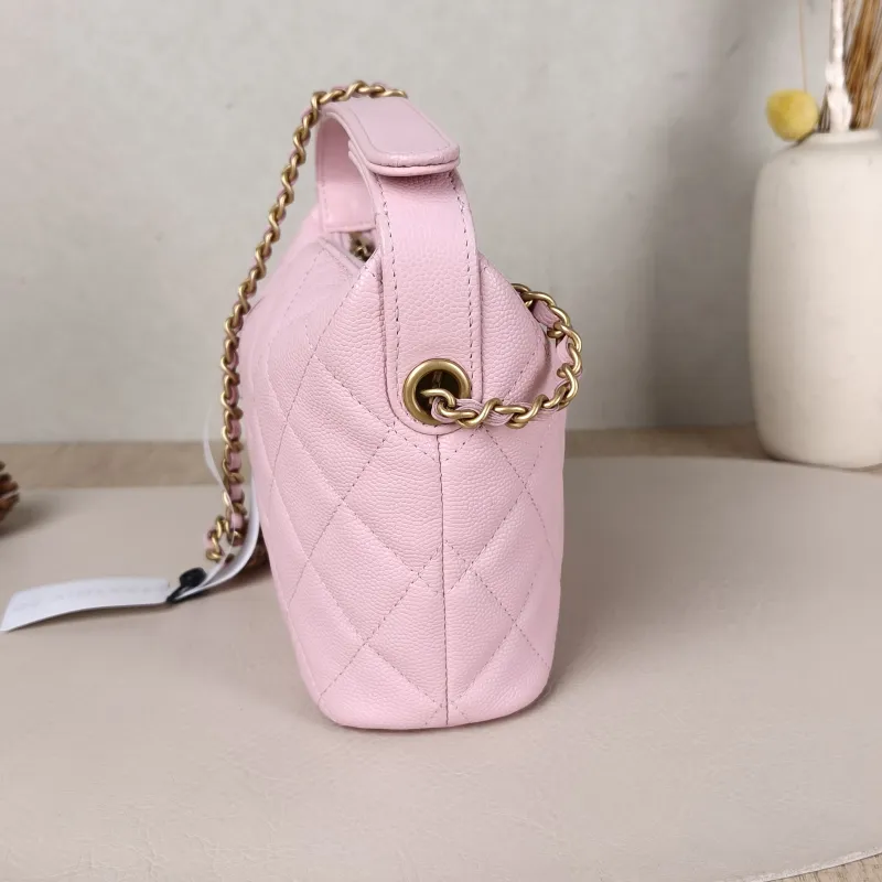 Chanel Crossbody Bag Gold-Tone Hardware Pink Grained Calfskin One Size21.5 × 7.5 × 19 cm — detail view 5 of 13