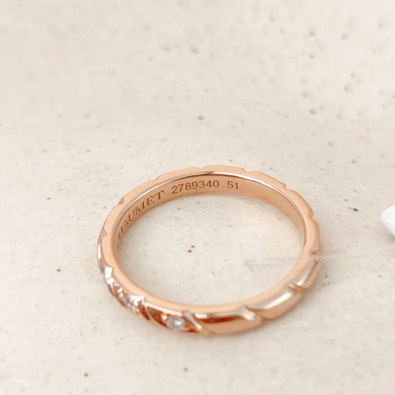 CHAUMET Ring Torsade de · Collection Ring Rose Gold Diamond18KR ose Gold One Size 51 — cover view 5 of 8