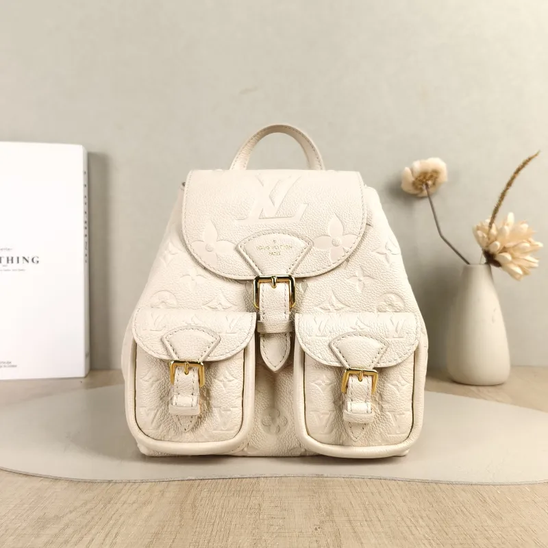 Louis Vuitton Backpack Backup Backpack White Calfskin One Size20 × 14 × 22 cm