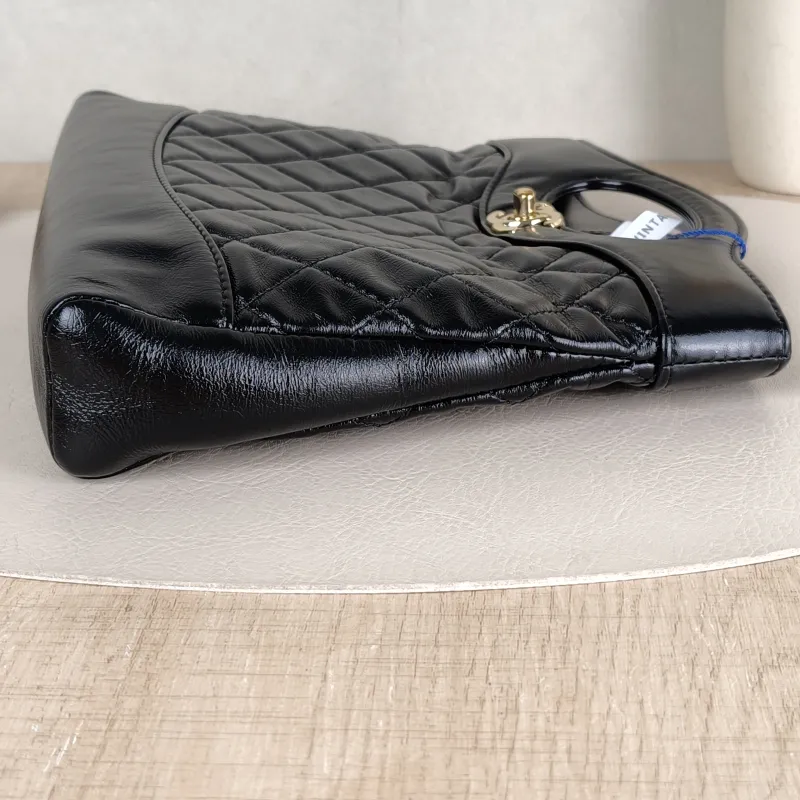 Chanel Crossbody Bag 31Bag Black Waxed Leather Mini 23 × 5.5 × 22 cm — detail view 6 of 11