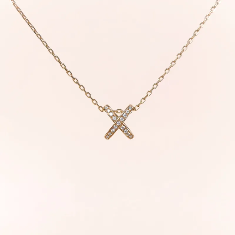 CHAUMET Necklace Jeux de Liens · Collection · Necklace Rose Gold Diamond18KR ose Gold One Size 42cm