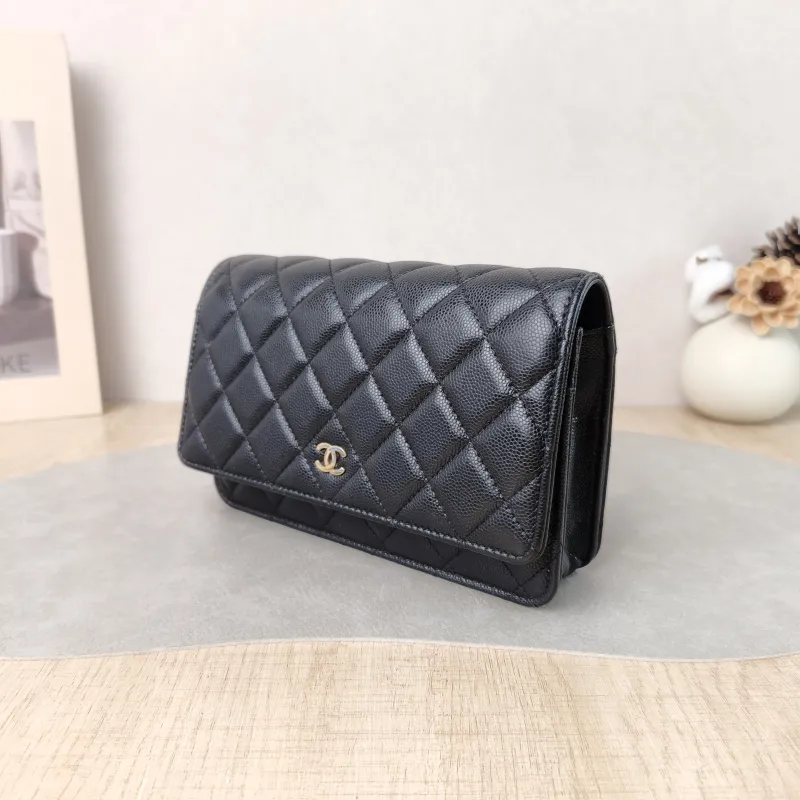Chanel Crossbody Bag Classic Flap WOC CF WOCWOC Bag Black Grained Calfskin Mini 19.2 × 3.5 × 12.3 cm 29 — cover view 4 of 5