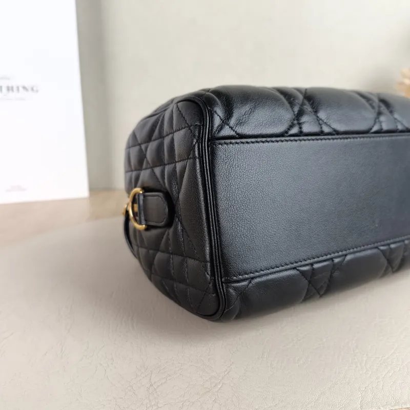 DIOR Crossbody Bag Groove 20 Top Handle Bag Black Calfskin Small 20.5 × 12 × 13.5 cm — detail view 11 of 11