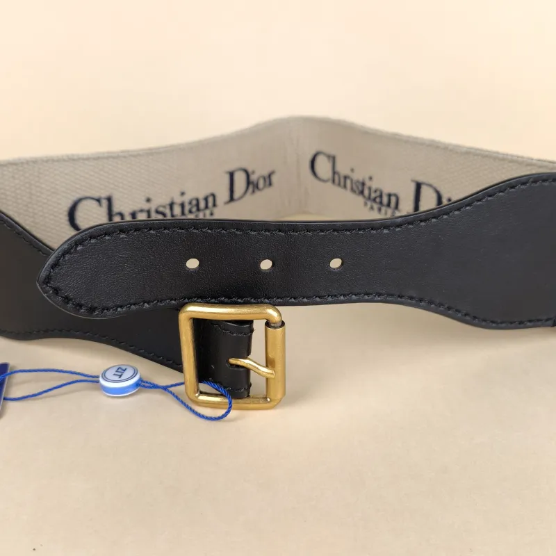 DIOR Shoulder Strap Shoulder Strap Blue Canvas One Size — cover view 8 of 8