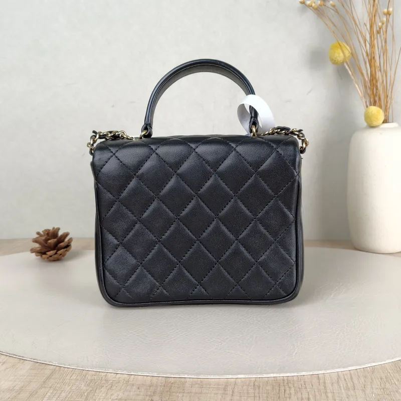 Chanel Crossbody Bag Top Handle Crossbody Bag Black Calfskin 16 × 8.5 × 13 cm 25 — cover view 3 of 5