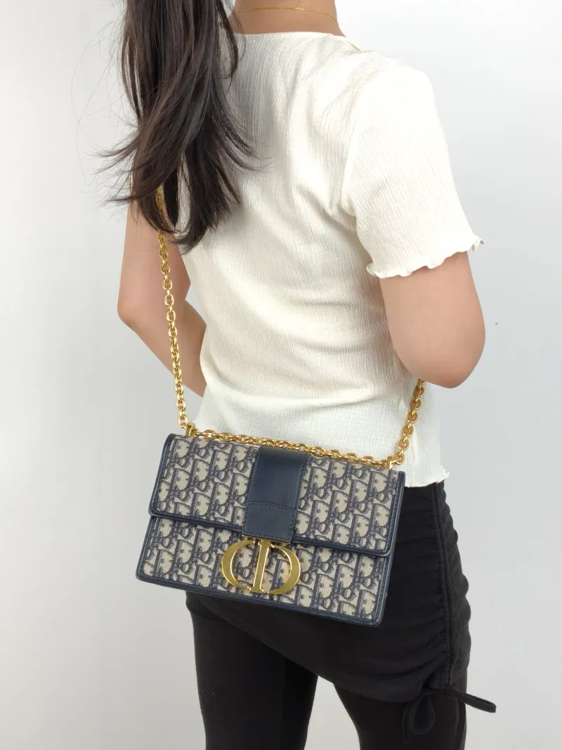 DIOR Crossbody Bag 30Montaigne 30 Edition Canvas Medium 25 × 9 × 16.5 cm — on-model view 2 of 3