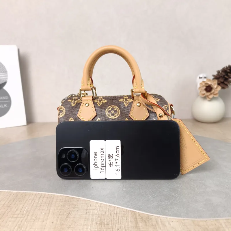Louis Vuitton Crossbody Bag Speedy Nano Brown PVC nano 16 × 7.5 × 10 cm — cover view 6 of 6