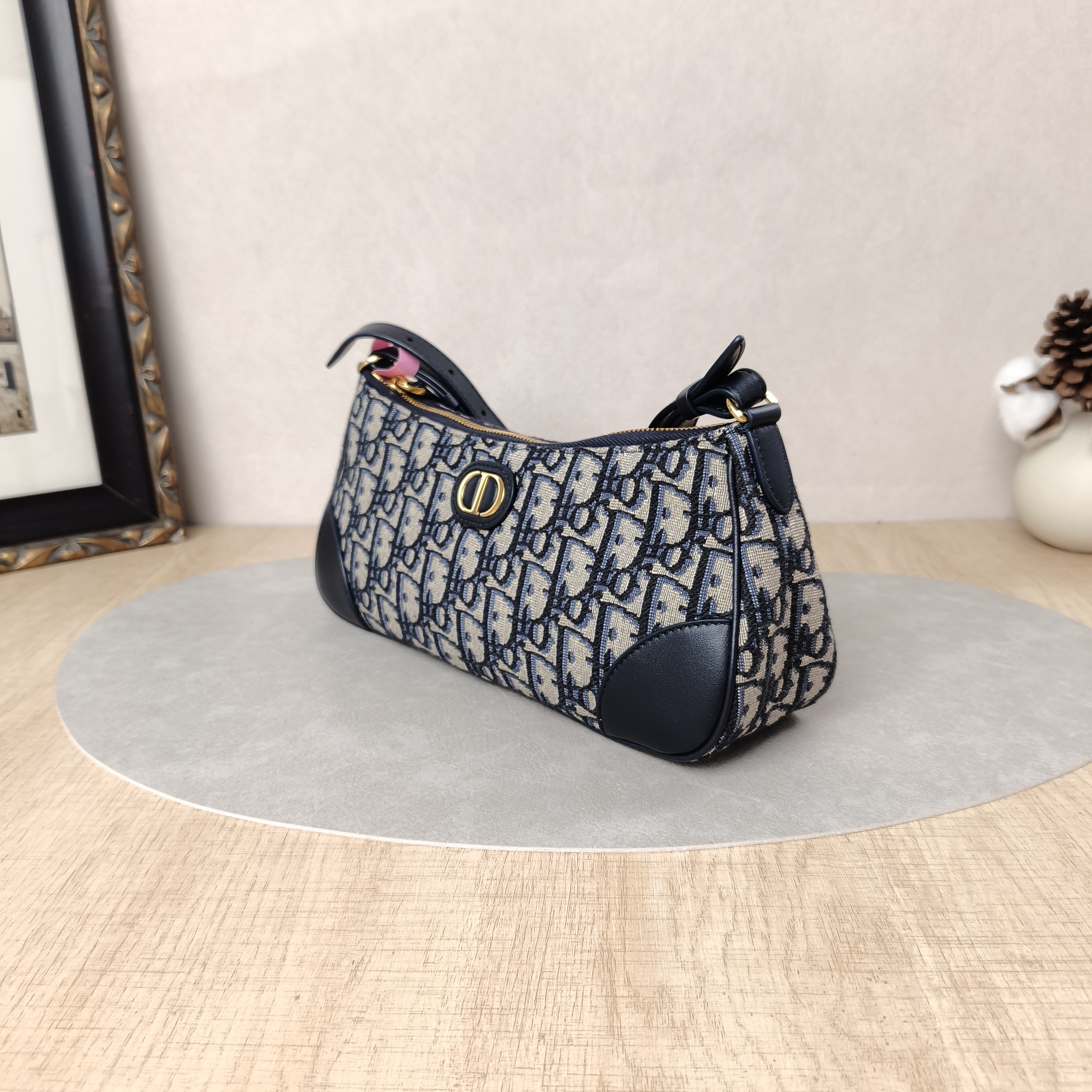 DIOR Shoulder Bag30 Montaigne hobo Blue Canvasmini26.5 × 7 × 12 cm — cover view 3 of 10