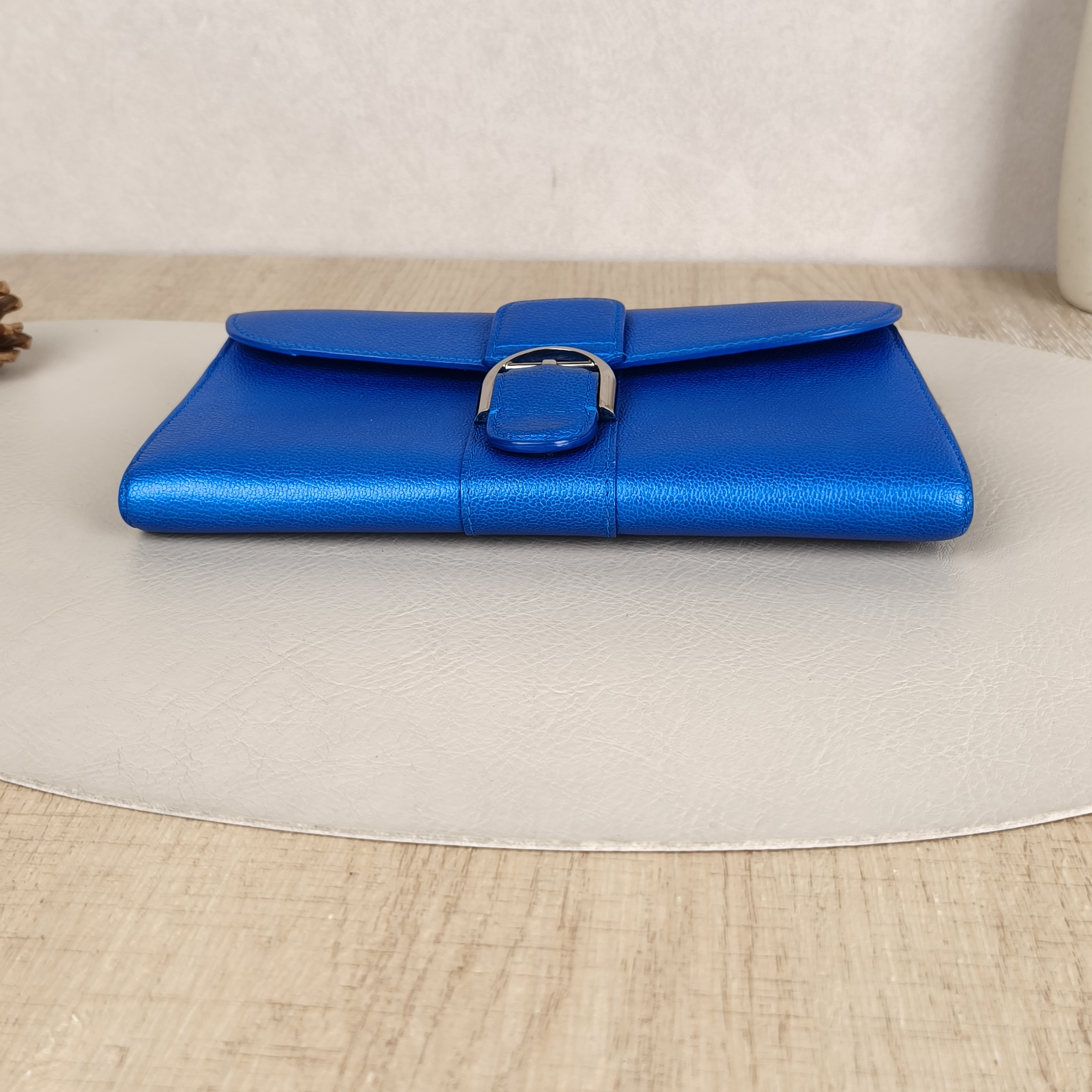 DELVAUX Crossbody Bag Crossbody Bag Blue Calfskin 21 × 3 × 12 cm — cover view 7 of 8