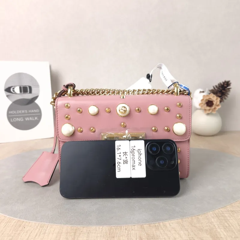 GUCCI Crossbody Bag Padlock Pink Calfskin Small 20.5 × 7.5 × 13 cm — cover view 5 of 5