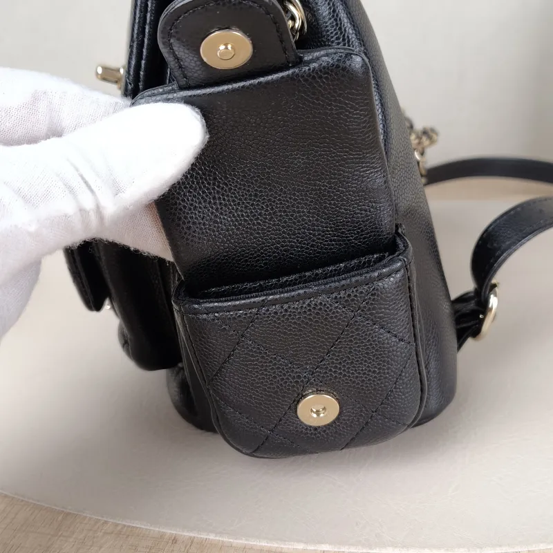Chanel Backpackduma Black Calfskin Small18 × 9.5 × 19 cm — detail view 12 of 16
