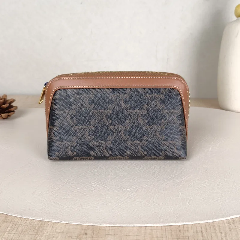 CELINE Cosmetic Bag Triomphe Cosmetic Bag Monogram PVC Small14 × 8 × 9.5 cm