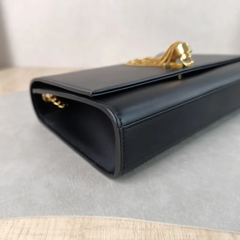 SAINT LAURENT Crossbody Bag KATE Edition Black Calfskin Medium 24 × 5.5 × 14.5 cm — detail view 13 of 13
