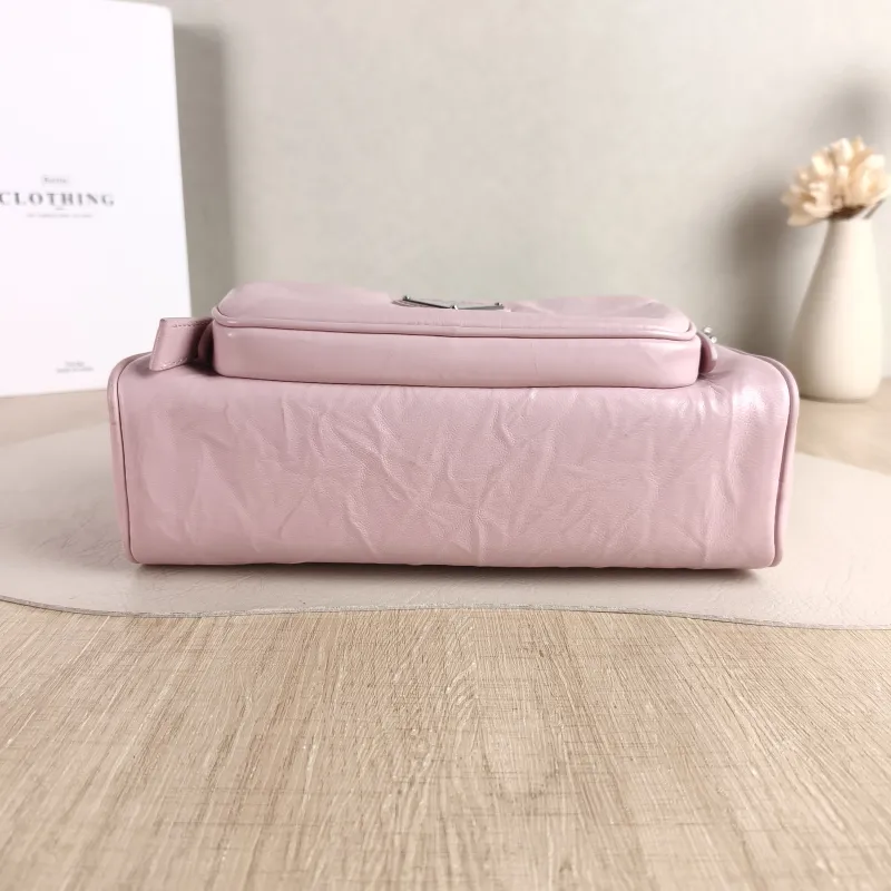 PRADA Crossbody Bag Camera Bag Pink Lambskin One Size 23 × 7 × 10 cm — cover view 2 of 5