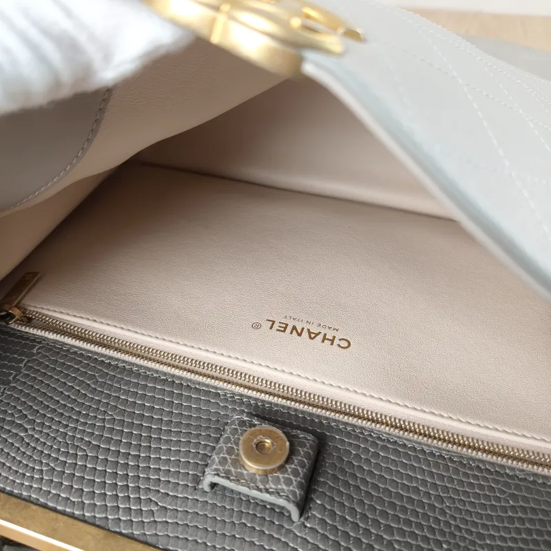 Chanel Top Handle Bag Coco Luxe Messenger Bag Brown Calfskin 33 × 12 × 24 cm 26 — detail view 1 of 14
