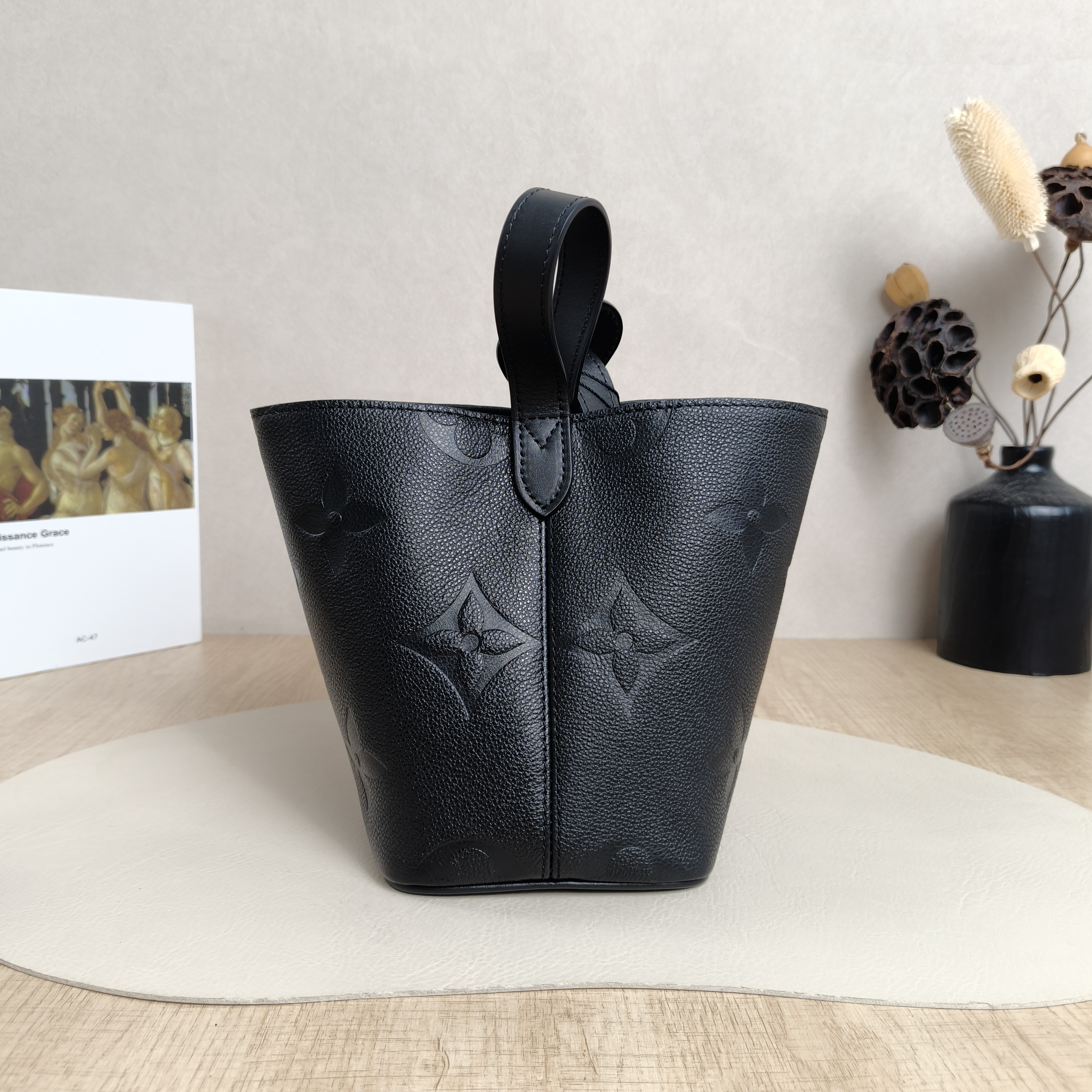 Louis Vuitton Top Handle Bag ALL IN BB Black Empreinte Embossed Calfskin Monogram BB18 × 12 × 16 cm — cover view 4 of 6