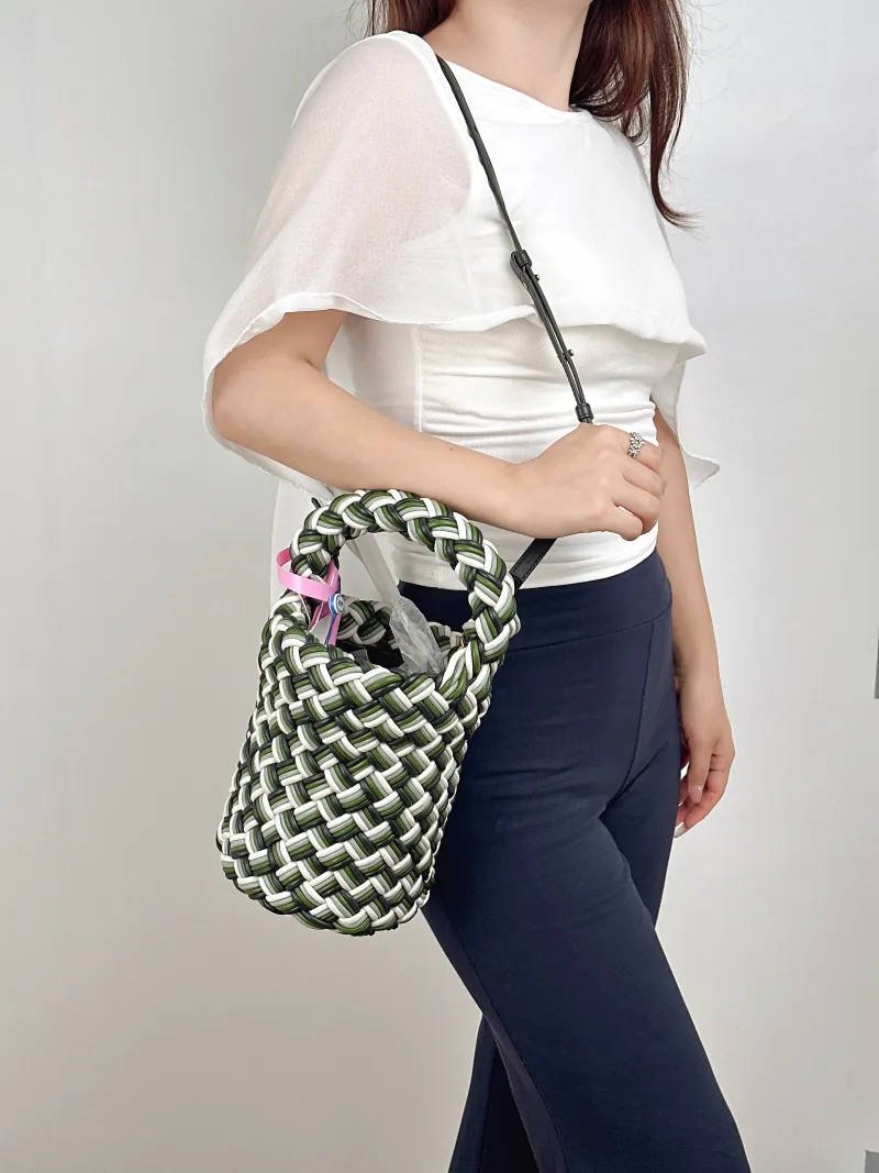 Bottega Veneta Shoulder Bag Kalimero Woven Bucket Bag Colorblock Lambskin One Size15 × 15 × 20 cm — on-model view 1 of 2
