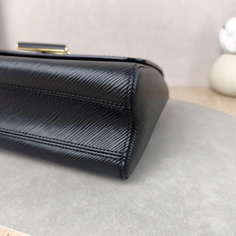 Louis Vuitton Crossbody Bag Twist Black Epi Embossed Calfskin Medium 23 × 9.5 × 17 cm — detail view 12 of 15