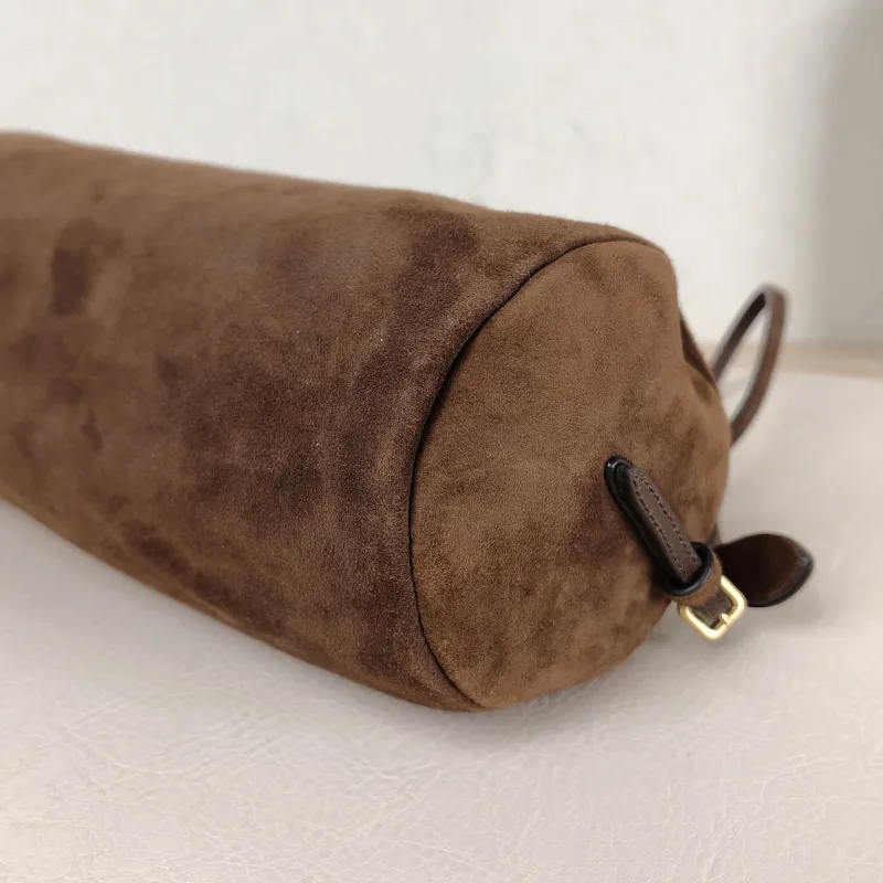 Miumiu Shoulder Bag logo Brown Suede One Size 22 × 9 × 9 cm — detail view 4 of 11