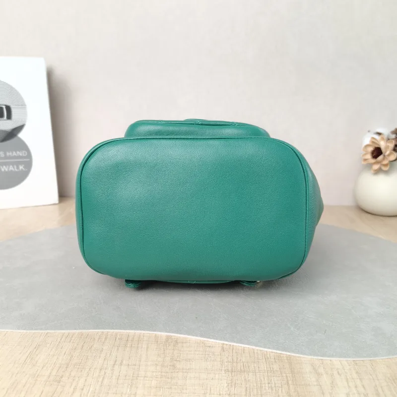 Chanel Backpack Duma Green Lambskin Small 18 × 12 × 18.5 cm — cover view 2 of 5